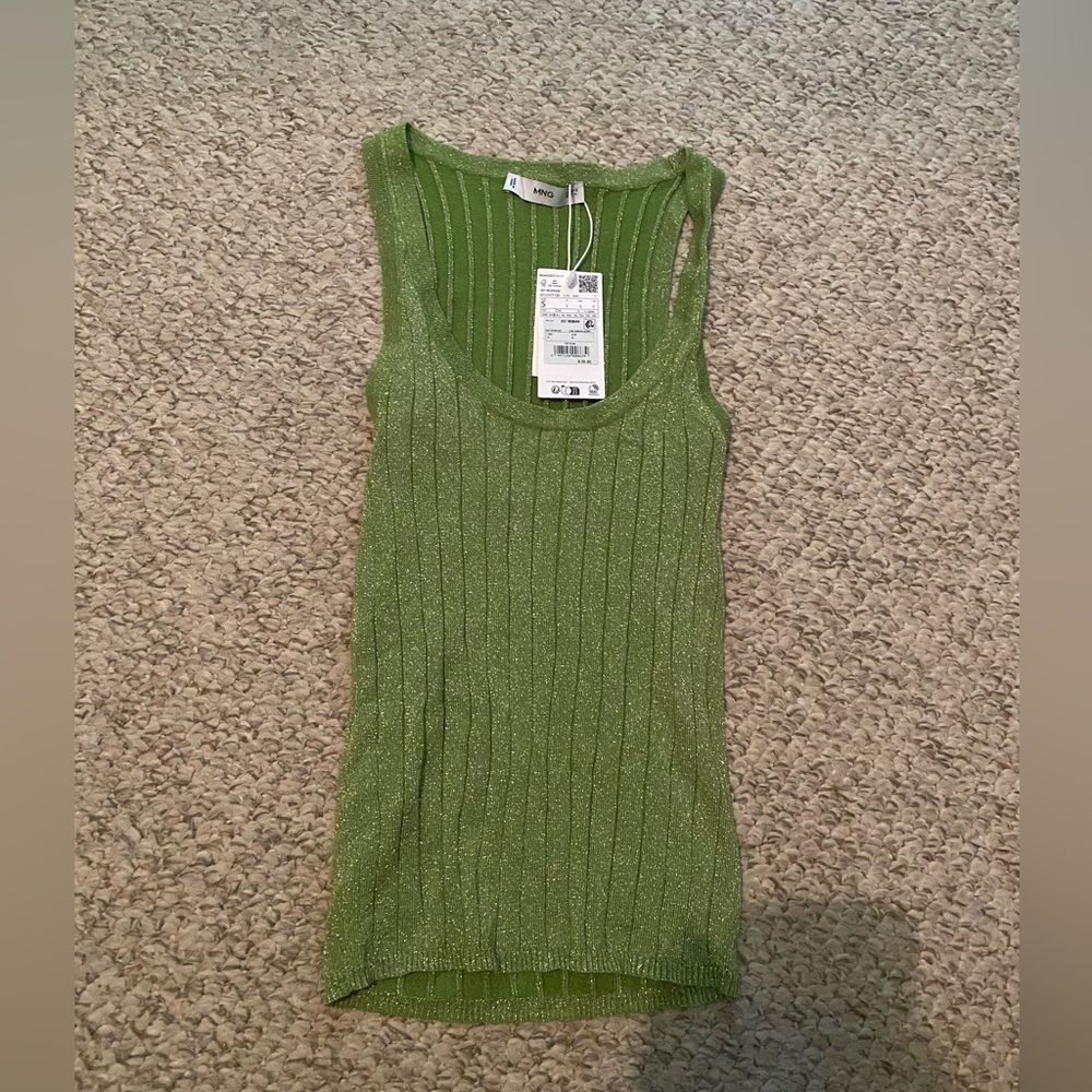 Mango Green Sparkly Top